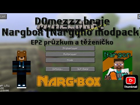 Minecraft CZ LP Nargbox S02E02 Průzkum a malý těženíčko