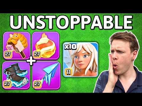 QUAD HERO CHARGE is ACTUALLY GOOD Now? Stick Horse CARRIES! Clash of Clans TH18 Attacks
