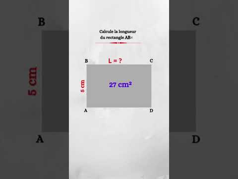 Comment calculer l’aire d’un rectangle #maths #shorts