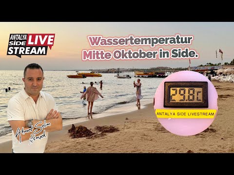 Wassertemperatur Mitte Oktober in Side. Live