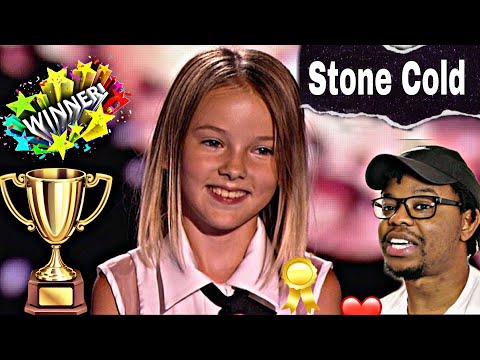 FIRST TIME HEARING DANELIYA TULYESHOVA 'STONE COLD'  BLIND AUDITION VOICE.KIDS – SEASON 4 REACTION