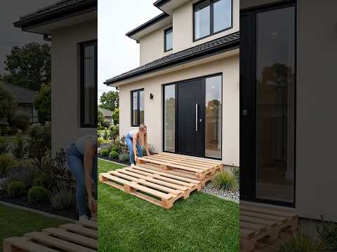 From Wooden Pallets to a Stunning Front Deck