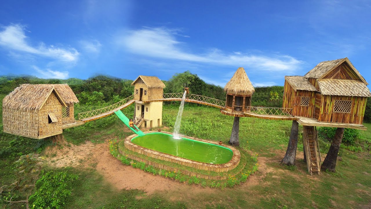 150 Days Build The Most Beautiful a Village Have House Kitchen Sitting Place and Swimming Pools