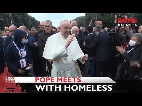 November 2021: Pope Francis meets with homeless people from Europe in Assisi