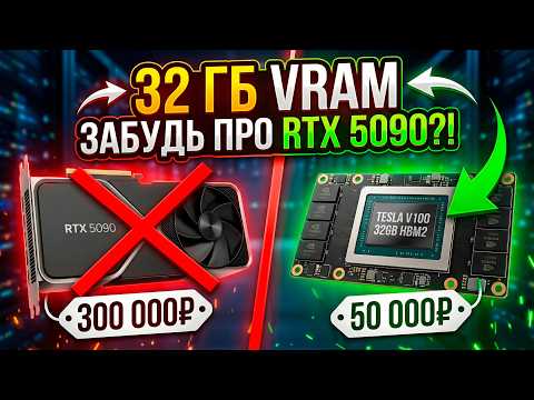 Купил МОНСТРА на 32 ГБ VRAM за 45к. Что может серверная Tesla V100 в ИГРАХ?