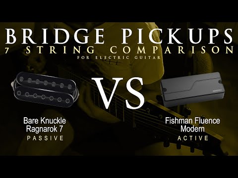 Bare Knuckle RAGNAROK 7 vs Fishman FLUENCE MODERN 7 - 7 String Bridge Guitar Pickup Comparison Demo