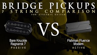 Video thumbnail for Bare Knuckle RAGNAROK 7 vs Fishman FLUENCE MODERN 7 - 7 String Bridge Guitar Pickup Comparison Demo by Mike Stamper