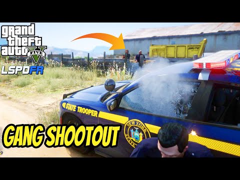 GTA 5 LSPDFR GANG UNIT PATROL - GANG SHOOTOUT SHOTS FIRED!! [1440p 60FPS]