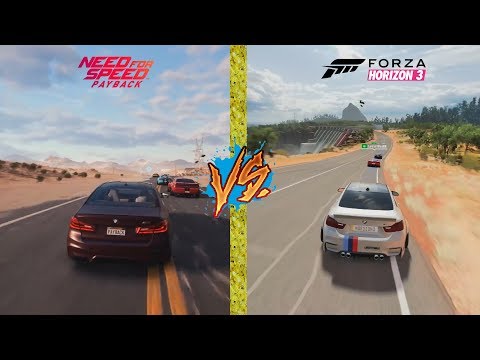 Need For Speed Payback VS Forza Horizon 3 Side by Side Comparison (1080p)