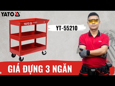 Тележка YATO 3-уровневая на 4 колесах, макс. нагрузка 130 кг (YT-55210) Тележка YATO 3-уровневая на 4 колесах, макс. нагрузка 130 кг (YT-55210)