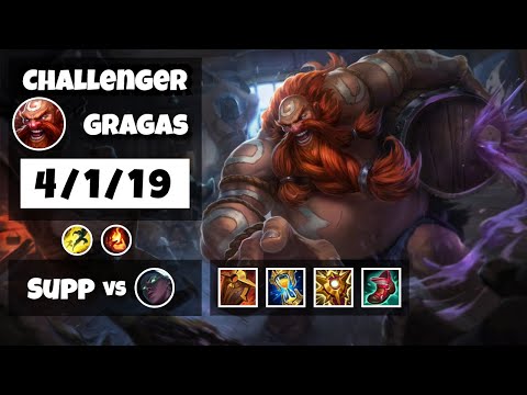 Gragas vs Senna EU Challenger SUPPORT (4/1/19) - v11.11