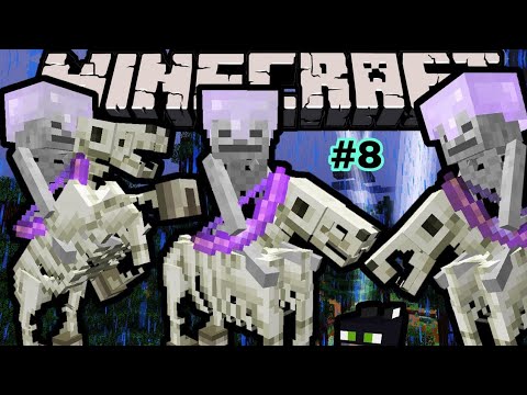 Insane Minecraft battle: Candy Boy vs Steve's Skeleton Horse Team!