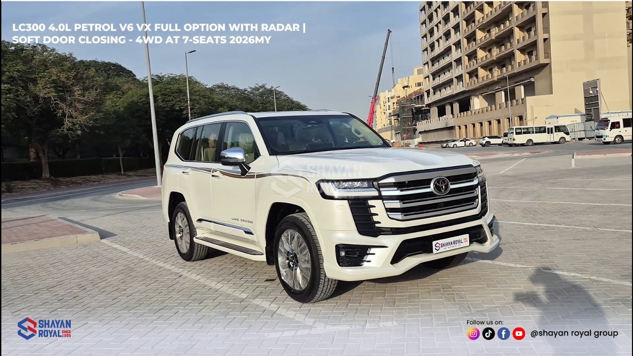 Toyota Land Cruiser LHD LC300 4.0L PETROL V6 VX FULL OPTION WITH RADAR | SOFT DOOR CLOSING AT 7-SEATS 2026MY video