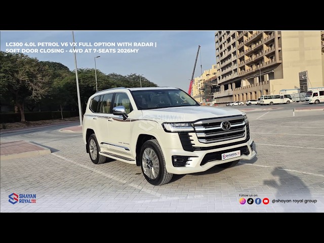 Toyota Land Cruiser LHD LC300 4.0L PETROL V6 VX FULL OPTION WITH RADAR | SOFT DOOR CLOSING AT 7-SEATS 2026MY video