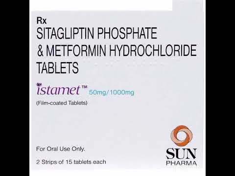Sitagliptin + metformin istamet 50 /1000mg tablet for type 2...