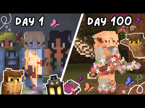 I Spent 100 Days In A Fairycore Modded Minecraft World