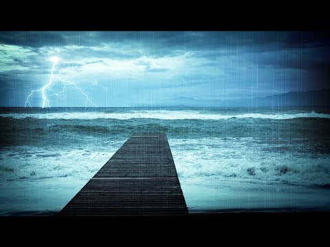 Rain & Thunder with Ocean Waves Sounds | White Noise for Relaxation, Sleep or Studying | 10 Hours