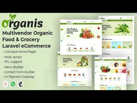 Organis Multivendor Organic Food  Grocery Laravel eCommerce
