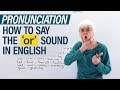 Pronunciation of the "OR" sound in English Pronunciation of the "OR" sound in English