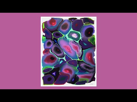 #9019 Vivid Intense Basic Puddle Bouquet Experiment 1 Colourarte Fluid Art 11.16. 2022