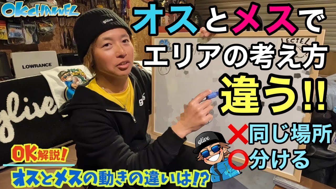 OKゼミナール#11【春のデカバス攻略】オスとメスで違う！エリアの考え方を図解で解説