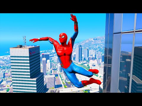 GTA 5 Jumping off Highest Buildings #19 - GTA 5 Funny Moments & Fails, Gameplay