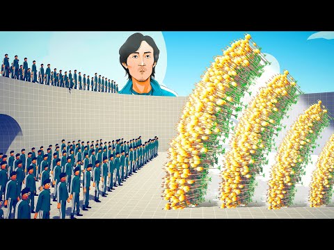 100x SQUID GAME PLAYERS + GIANT 456 PLAYER vs 3x EVERY GOD - Totally Accurate Battle Simulator TABS