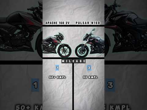 Tvs Apache RTR 160 2v vs Bajaj Pulsar N160 #apache #apache1602v  #n160 #pulsar