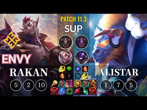 EM Envy Rakan vs Alistar Sup - KR Patch 11.3