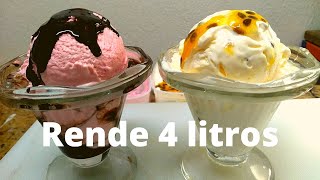 SORVETE !!!  2 RECEITAS MUITO ECONÔMICAS E FÁCEIS DE FAZER!!!! (DELÍCIA)