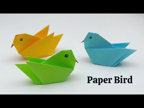 HOW TO MAKE EASY ORIGAMI BIRD / PAPER BIRD / PAPER CRAFT