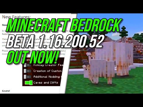 Catmanjoe - Minecraft Bedrock BETA 1.16.200.52 OUT NOW! - CAVES AND CLIFFS! - Change Log - MCPE/Xbox/Windows ✅
