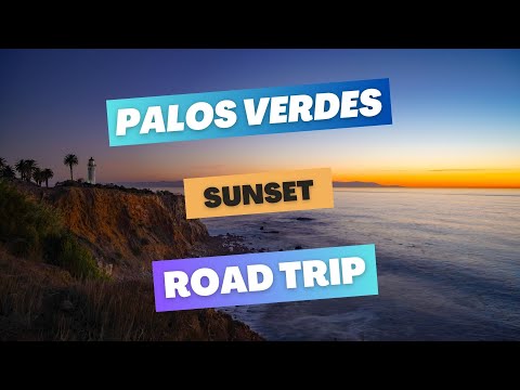 Sunset drive to Palos Verdes (4K HD VIDEO)