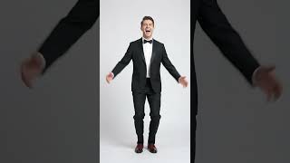 Men’s Black Prom Tuxedo Suit, Traditional 2 Button Notch Lapel Formal Wedding Suit video