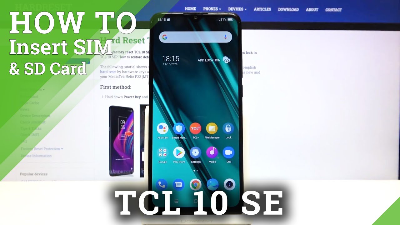How to Insert Nano SIM into TCL 10 SE – Find slot for Micro SD Card