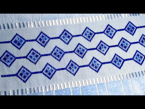 #21 Bordado em Ponto Reto e Ponto Ilhós Diamante