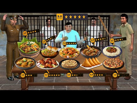 Jail Food Critic Thief Eating Restaurant Food Review Hindi Kahani Moral Stories New Comedy Video