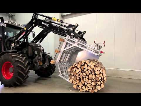 HAF Profi Sägebock (Bündelsäge 1 Ster) entladen