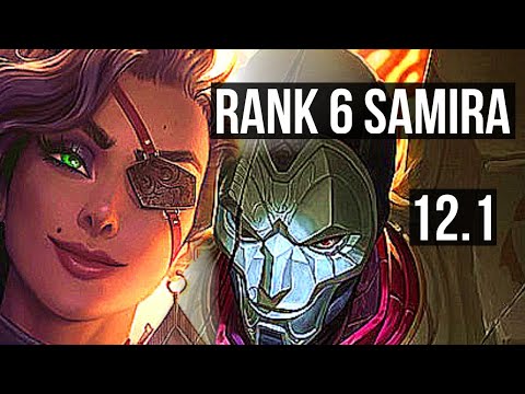 SAMIRA & Alistar vs JHIN & Xerath (ADC) | 13/1/4, Rank 6 Samira, Godlike | KR Master | 12.1
