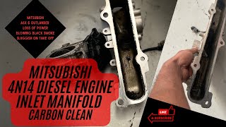 How to clean intake manifold on Mitsubishi 4N14 engine #ASX & Outlander diesel engine carbon clean