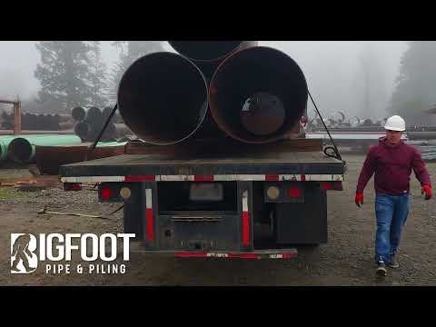 Large Diameter Steel Pipe Loaded and Headed Out