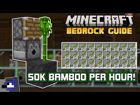 Easy BAMBOO Farm for INFINITE WOOD | Minecraft Bedrock Guide 1.20!