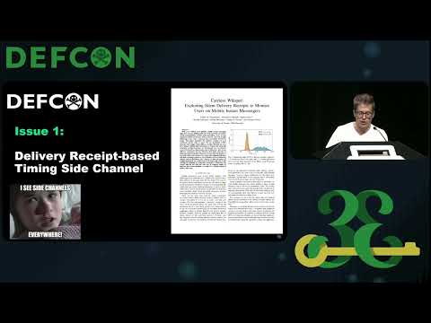 DEF CON 33 - Exploiting Security Side Channels in E2E Encrypted Msngrs - G Gegenheuber, M Gunther