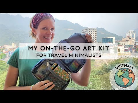 My Art Supply Kit for International Travel | Minimalist Packing for Creatives #mixedmedia #collage