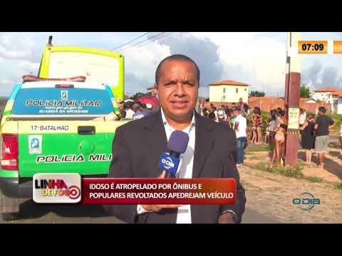 LINHA DE FOGO 28 01 2020 IDOSO É ATROPELADO POR í”NIBUS E POPULARES REVOLTADOS APEDREJAM VEíCULO