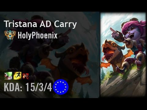Tristana AD Carry vs Lucian - HolyPhoenix - EUW Challenger Patch 6.8