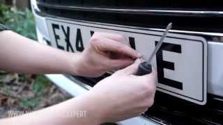 How to attach a number plate to a car [the screw method]
