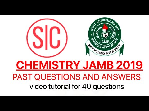 CHEMISTRY JAMB 2019 - Past Questions and answers (40 Questions)