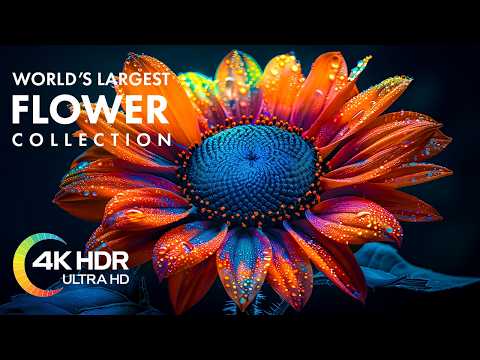 Amazing Flowers Blooming Time lapse in 4K UHD with Relaxing Music