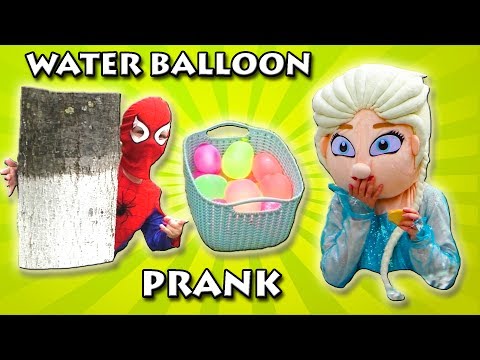 Kids ELSA vs. Spiderman WATER BALLOONS Activities Kids Videos Fun Balloons and Toys